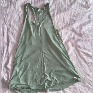 Green loose fit workout tank
